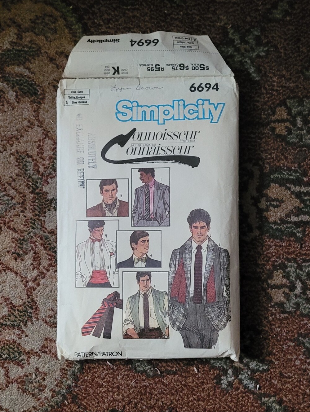 Simplicity Men’s Accessories Pattern